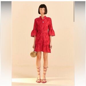 NWT Farm Rio Red Palm Mini Dress